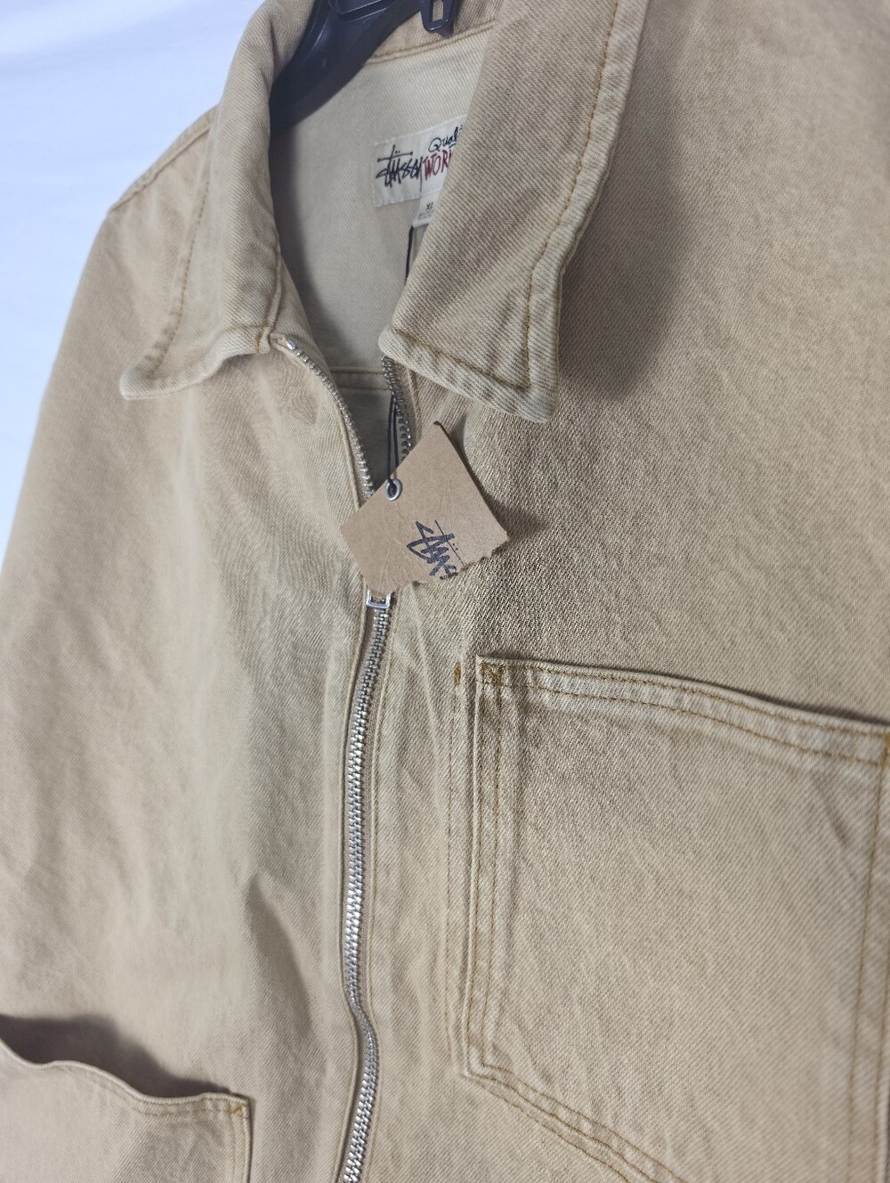 NWT Stüssy Quality Workgear Canvas Zip-Front Jacket - XL - Picture 2 of 6